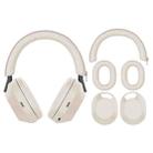 For Sony WH-1000XM5 Bluetooth Headset + Headband + Earmuff Protective Cover(3-in-1 Beige) - 1