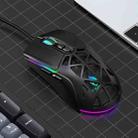 T-WOLF G520 7-keys RGB Marquee Honeycomb Hollow Gaming Wired Mouse(Black) - 1