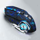 T-WOLF Q13 2.4GHz 6-keys RGB Colorful Light Gaming Wireless Mouse, Color: Single Mode Star Black - 1