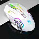 T-WOLF Q13 2.4GHz 6-keys RGB Colorful Light Gaming Wireless Mouse, Color: Single Mode White - 1