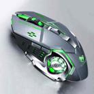 T-WOLF Q13 2.4GHz 6-keys RGB Colorful Light Gaming Wireless Mouse, Color: Single Mode Gray - 1