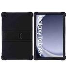 For Samsung Galaxy Tab A9+ Shockproof Silicone Tablet Protective Case With Holder(Black) - 1