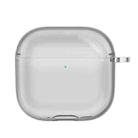 For AirPods4 Earphone Soft Protective Case, Size: Without Keychain(Transparent Black) - 1