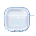 For AirPods4 Earphone Soft Protective Case, Size: Without Keychain(Transparent Blue) - 1