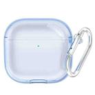 For AirPods4 Earphone Soft Protective Case, Size: With Keychain(Transparent Blue) - 1