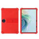 For TCL TAB 11 Gen 2 Shockproof Silicone Tablet Protective Case With Holder(Red) - 1