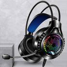 YINDIAO Q7 Colorful Light Computer Wired Headset USB Gaming Headset USB7.1 Sound Card Black - 1