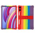 For Xiaomi POCO Pad 5G Shockproof Silicone Tablet Protective Case With Holder(Rainbow Color) - 1
