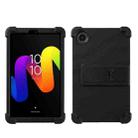 For TCL Tab 8 Gen 2 Shockproof Silicone Tablet Protective Case With Holder(Black) - 1