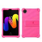 For TCL Tab 8 Gen 2 Shockproof Silicone Tablet Protective Case With Holder(Rose Red) - 1