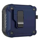 For AirPods 4 Mecha Auto Ejector Cap Earphone Protective Case(Dark Blue) - 1