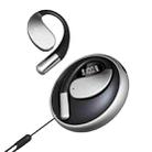 Q93 Planet Energy Ring Rotating Open-Ear Bluetooth Earphone With Lanyard(Black) - 1