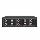 4 In 1 Out  3.5mm + RCA Audio Switcher 4 Channels Audio Converter(Black) - 1