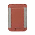 Mobile Phone MagSafe Wallet Elastic Retractable Card Holder(Ochre Red) - 1
