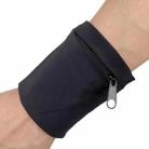 Outdoor Fitness Elastic Band Mobile Phone Arm Bag(Black) - 1