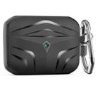 For Airpods Pro AhaStyle PT140 Diamond Edge TPU Split Drop Protection Case, Color: Black - 1