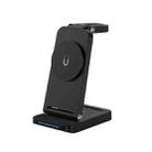 S90-3 3-in-1 Magnetic Folding Wireless Charger Phone Earphone Watch Fast Charging Stand(Black) - 1