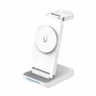 S90-3 3-in-1 Magnetic Folding Wireless Charger Phone Earphone Watch Fast Charging Stand(White) - 1