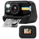 2.0-Inch LED Flash 1080P HD Recording Photo Printing Camera With 3-Rolls Paper, Color: Black - 1