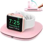 For Apple Watch AhaStyle PT126 Storage Folding Stand Plastic Charging Holder(Pink) - 1