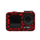 For DJI Action 4 Motion Camera Stickers All Inclusive Photo Frame Color Changing Stickers Accessories, Style: AC4-17 Snake Scale Red - 1