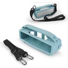 For Bose SoundLink Mini 1/2 Speaker Silicone Cover With Shoulder Strap Carrying Case(Blue) - 1