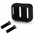 For JBL Go 4 Speaker Silicone Cover With Fixing Strap for Bike Golf Cart(Black) - 1