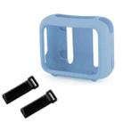 For JBL Go 4 Speaker Silicone Cover With Fixing Strap for Bike Golf Cart(Blue) - 1