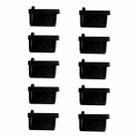 USB 2.0 Female Port Dust Plug Charging Port Silicone Cover, Color: Black 10pcs - 1