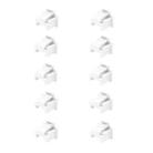 RJ45 Network Port Dust Plug Router Network Cable Protection Cover(White 10pcs) - 1