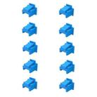 RJ45 Network Port Dust Plug Router Network Cable Protection Cover(Blue 10pcs) - 1