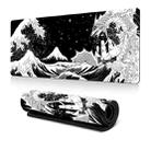 400x900x3mm Big Wave Gaming Mouse Pad Non-Slip Rubber Desk Mat(No.4) - 1