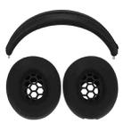 For Beats Studio Pro Headphones Silicone Ear Cushion + Headband Cover Set(Black) - 1