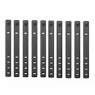 10pcs /Pack  125mm Silicone Cable Tie 4 Hole Wire Winder Fastener(Black) - 1