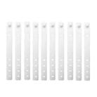 10pcs /Pack  125mm Silicone Cable Tie 4 Hole Wire Winder Fastener(White) - 1