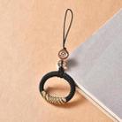 Hand-woven Ancient Style Ring Buckle Mobile Phone Lanyard U Disk Lanyard Car Key Pendant(Black) - 1