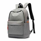 SKV B20537 Lightweight Traveling Double Shoulder Bag Large Capacity Laptop Backpack(Light Gray) - 1