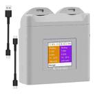 For DJI Neo Drone YX Color Screen Battery Charger Charge 2 Batteries(Gray) - 1