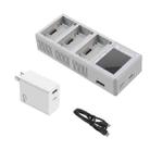 For DJI Mini 4 Pro / Mini 3 Pro / Mini 3 YX Color Screen 3-Way Charger Battery Manager With 65W US Plug - 1