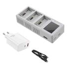 For DJI Mini 4 Pro / Mini 3 Pro / Mini 3 YX Color Screen 3-Way Charger Battery Manager With 65W EU Plug - 1