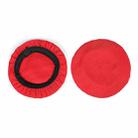 2pcs Universal Round Reusable Headset Dust Cover Sweat-proof Breathable Protective Cover, Color: S Red - 1