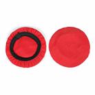 2pcs Universal Round Reusable Headset Dust Cover Sweat-proof Breathable Protective Cover, Color: L Red - 1