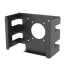 For Mac Studio Under Desk Metal Bracket Cooling Storage Wall Mount Stand(Black) - 1