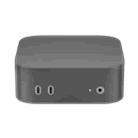 For Mac Mini M4 / M4 Pro 2024 Computer Host Dustproof Drop-Proof Silicone Protective Cover(Translucent Black) - 1