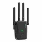 Urant U11 1200Mbps 2.4G&5.8G Wireless Repeater WiFi Signal Amplifier Support WPS Quick Setting US Plug Black - 1