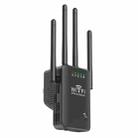 Urant U9 300Mbps 2.4G Wireless Repeater WiFi Signal Amplifier Support WPS Quick Setting EU Plug Black - 1