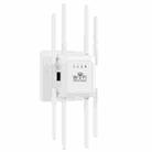 U18 300Mbps 2.4G Wireless Repeater WiFi Signal Amplifier With 8 Antennas US Plug White - 1