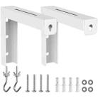 Universal Projector Screen Ceiling Mount Wall Hanger L-shaped Adjustable Bracket(White) - 1