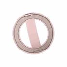 RK-X39 Mini Silicone Magnetic Finger Ring Buckle Mobile Phone Holder(Pink) - 1