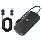5-In-1 Wireless Casting Dock PD100W Fast Charger USB-C Docking Station(PD 100W+USB3.0 x 3), Cable Length:73.5cm - 1